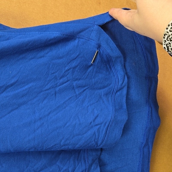 Hyba Size XL Blue Longsleeve Hooded High Low Top - Picture 3 of 10